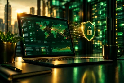Server logs showing web application firewall activity and blocked requests