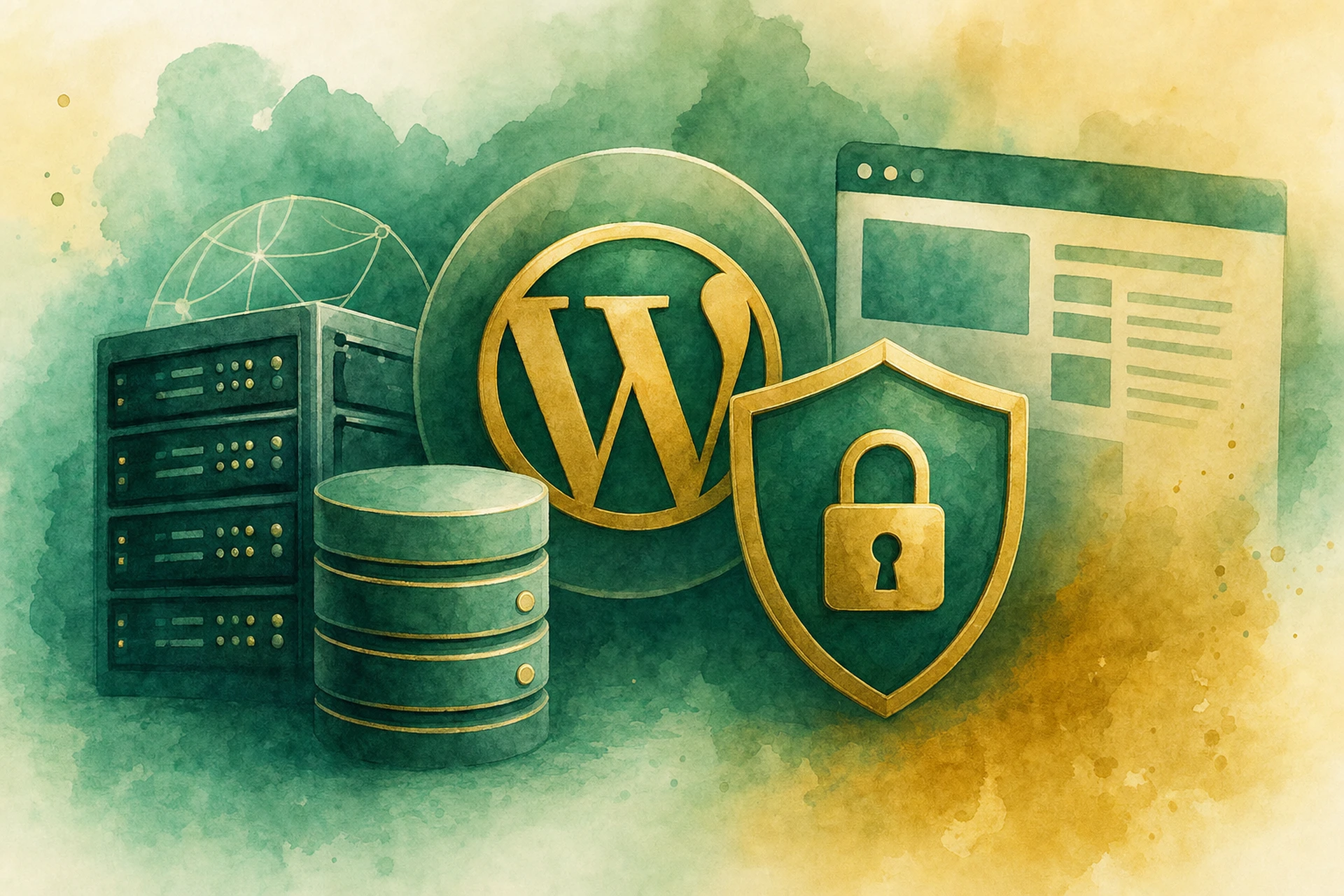 Database table prefix settings shown in a WordPress security configuration screen