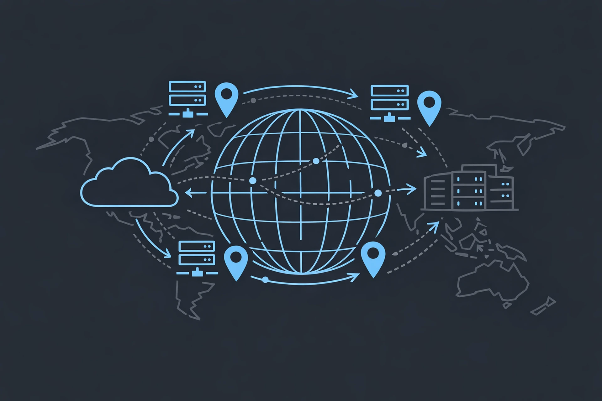 World map showing CDN edge node locations with performance metrics by region