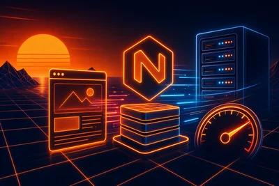 Diagram showing Nginx FastCGI cache serving WordPress pages without PHP execution