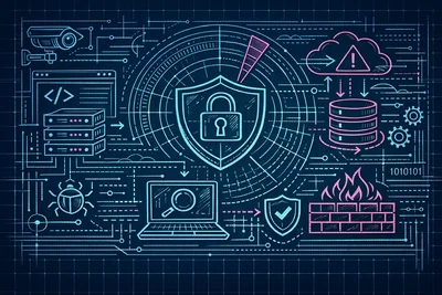 Website security protection dashboard showing ongoing monitoring and alerts on a computer screen